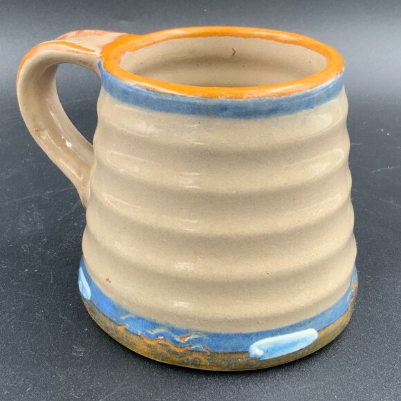 Danish MCM Knabstrup Stoneware Mug Cow Dancing in Field - Picture 5 of 8
